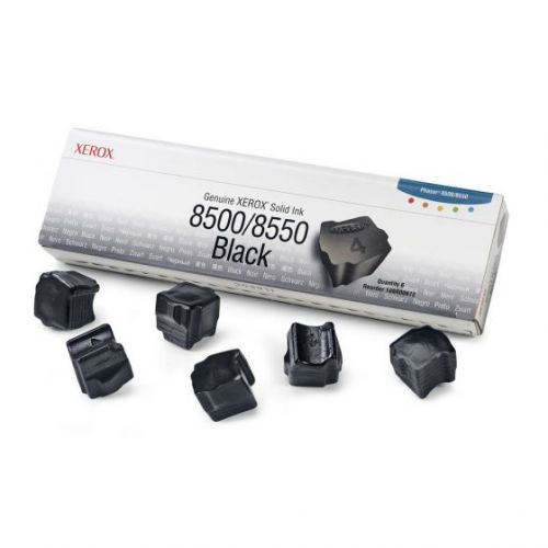 Xerox ColorStix Black (Yield 6,000 Pages) Solid Ink Sticks Pack of 6