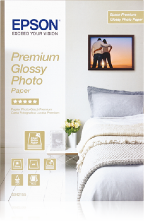 Epson Premium Photo Paper Glossy 255gsm A4 C13S042155 [Pack 15]