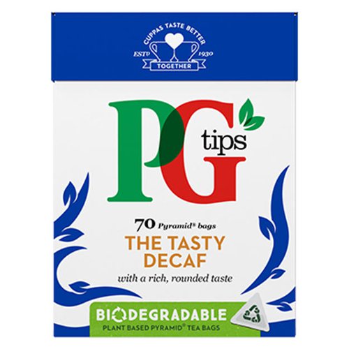 PG Tips Decaf Tea Pyramid Bags (Pack 70) -