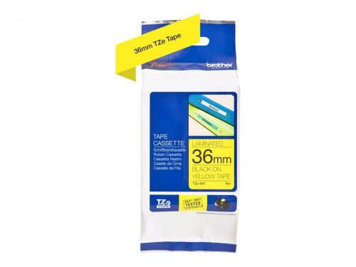 BRTZE661 | Compatible with a wide range of Brother’s P-touch printers, this genuine laminated TZe-661 labelling tape cassette is especially versatile thanks to its easy-to-read black and Yellow colour – so it comes in useful around the home, office and in other workplaces.