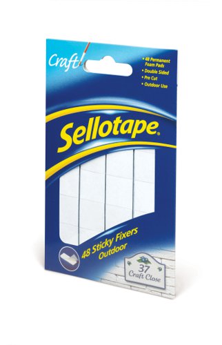 Sellotape Sticky Fixers Outdoor Double Sided Foam Pads 20x20mm (Pack 48) 783895