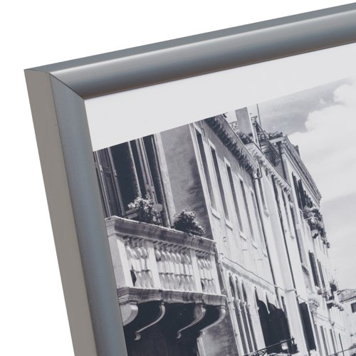 Photo Album Co Certificate/Photo Frame A4 Aluminium Frame Plastic Front Silver - PAAFA4B