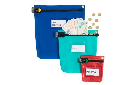 Versapak Secure Cash Bag Small 178 x 152 x 50mm Blue - CCB0-BLS 47860VE Buy online at Office 5Star or contact us Tel 01594 810081 for assistance