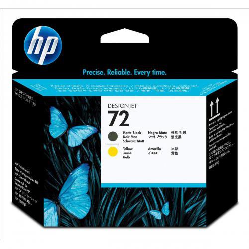 HP No 72 Matte Black Yellow Standard Capacity Print head Cartridge - C9384A