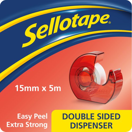 Sellotape Double Sided Tape and Dispenser 15mm x 5m (Pack 6) - 1766008  48131HK