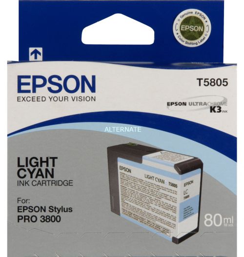 Epson T5805 Light Cyan Ink Cartridge 80ml - C13T580500