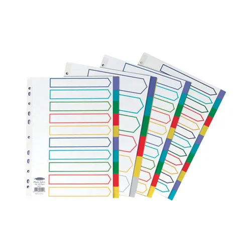 Concord Index 1-10 A4 Polypropylene Multi-Coloured - 6901