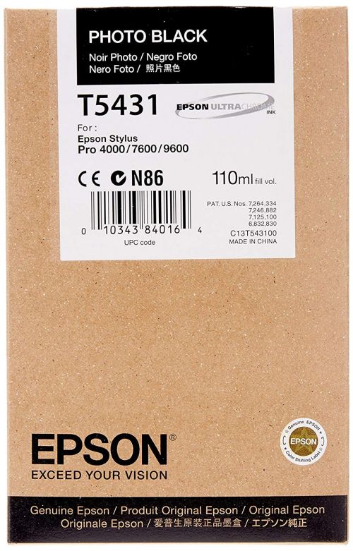 Epson C13T543100 T5431 Black Ink 110ml