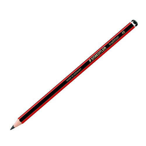 Staedtler 110 Tradition 4B Pencil Red/Black Barrel (Pack 12) - 110-4B