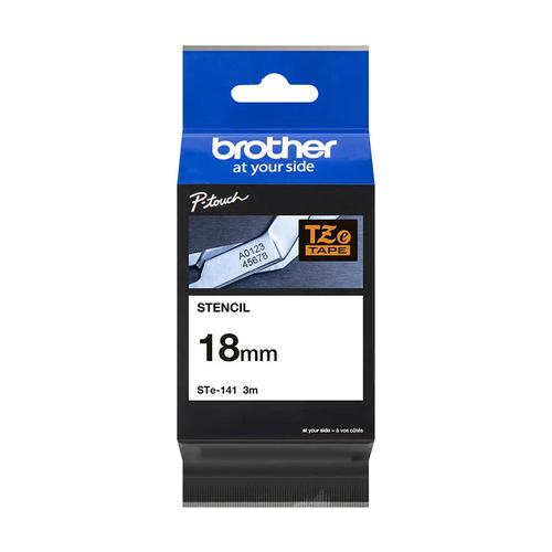 Brother Black Stamp Stencil PTouch Ribbon 18mm x 3m - STE141