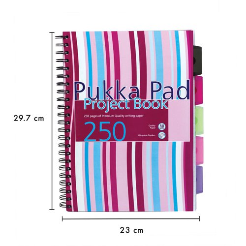 Pukka Pad Project Book A4 Assorted Pack 3 Project Books PD9534