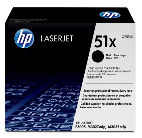 HP Q7551X 51X Black Toner 13K