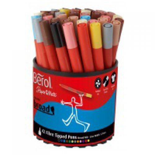 Berol Colourbroad Marker Assorted Pack of 42 3P