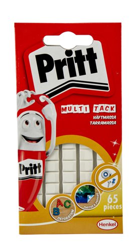 Pritt Sticky Multi-Tack Reusable Adhesive 65 Squares (Pack 24) - 2679458