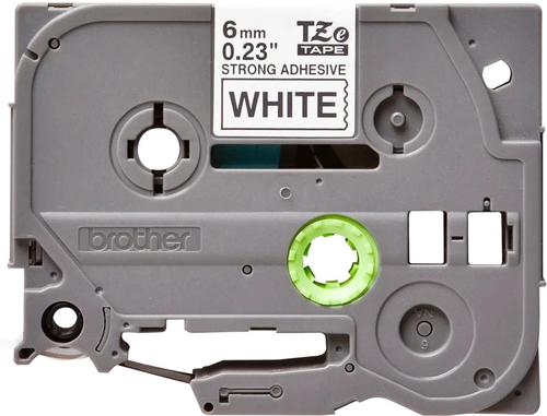 Brother P-Touch TZe Laminated Tape Cassette 6mm x 8m Black on White Tape TZES211 BA69302