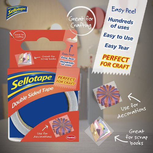 SE15501 Sellotape Double Sided Tape 15mmx5m (Pack of 12) 1445293