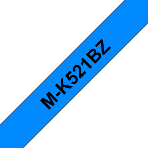 Brother MK521BZ Black on Blue 8M x 9mm Plastic Tape