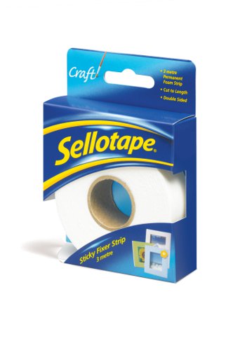 Sellotape Sticky Fixer Strip Permanent Double Sided 25mm x 3m - 1445400