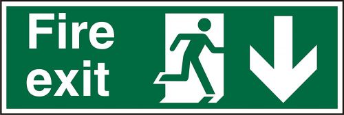 Stewart Superior Fire Exit Down Sign 450x150mm  50898SS