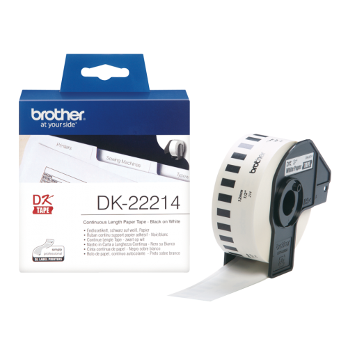 Brother Continuous Paper Roll 12mm x 30m - DK22214 BRDK22214 Buy online at Office 5Star or contact us Tel 01594 810081 for assistance