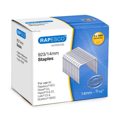 Rapesco 923/14mm Galvanised Staples (Pack 4000) - S92314Z3