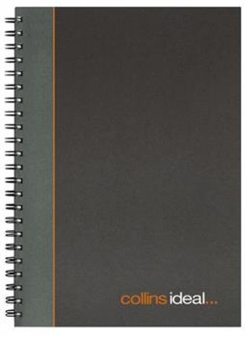 Collins Ideal Manuscript Book Wirebound A4 Ruled 192 Pages Black 6428W - 810078