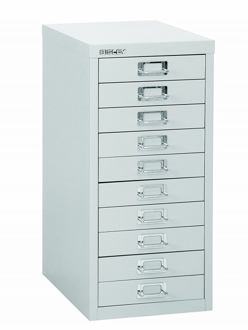 Bisley Multi-Drawer Cabinet 29 inches 10 Drawer Non-Locking Grey 29/10 H2910NL-073