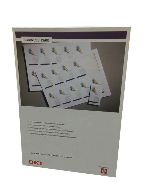 Oki Business Cards One Box Of 50 Code 09002985
