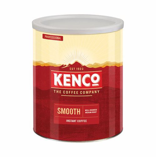 37619XX | Kenco Really Smooth Coffee.  Freeze dried instant coffee superior blend of the finest coffee beans expertly roasted ensuring a smooth rich cup of coffee.  Supplied in a resealable tin.  750g.