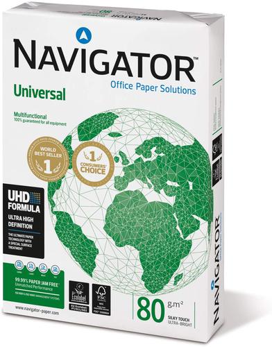 Navigator Universal A4 Paper 80gsm White (Pack of 2500) NAVA480 Plain Paper PPR00611