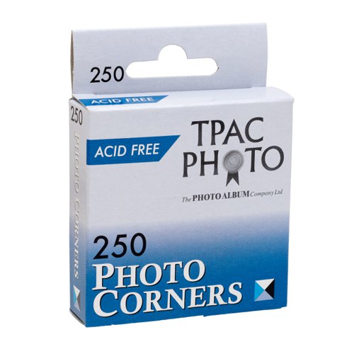 16076PA | Photo Corners. Acid free transparent self-adhesive photo corners supplied in a handy dispenser box.