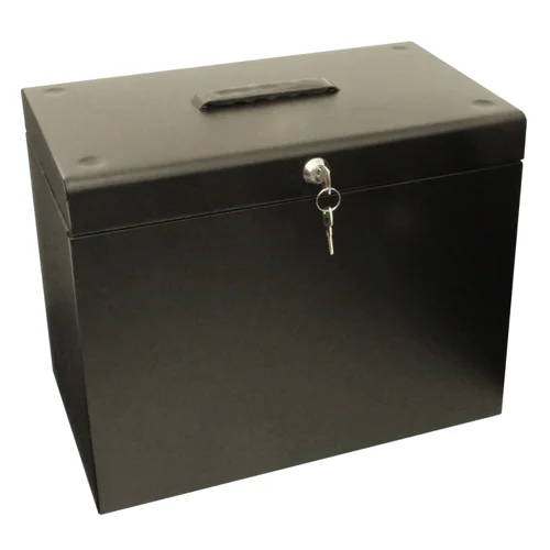  Cathedral Metal Suspension File Box A4 Black