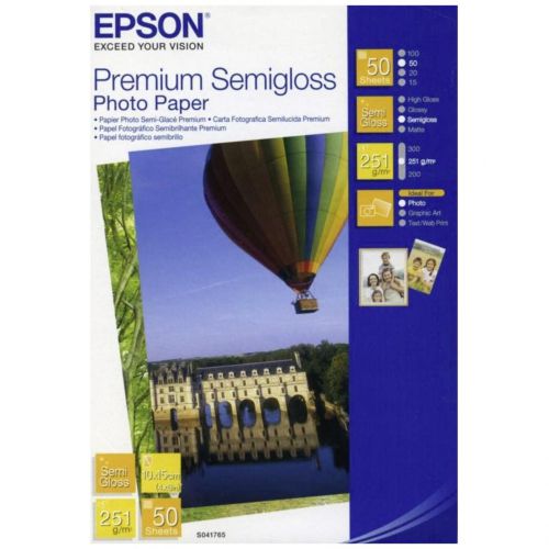 Epson Semi Glossy Photo Paper 10 x 15cm 50 Sheets - C13S041765