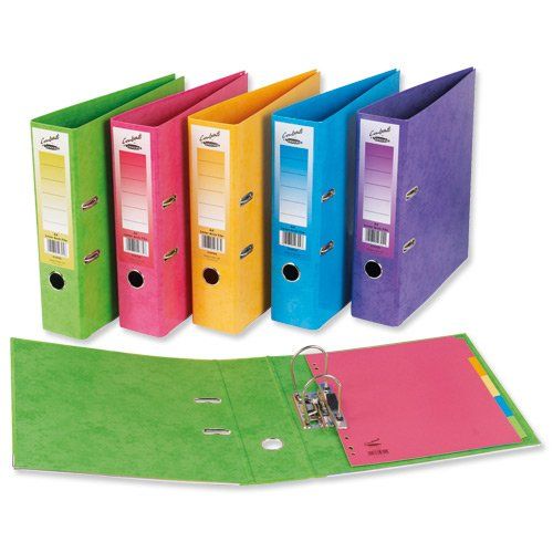 Concord Contrast Lever Arch File A4 Assorted PK10