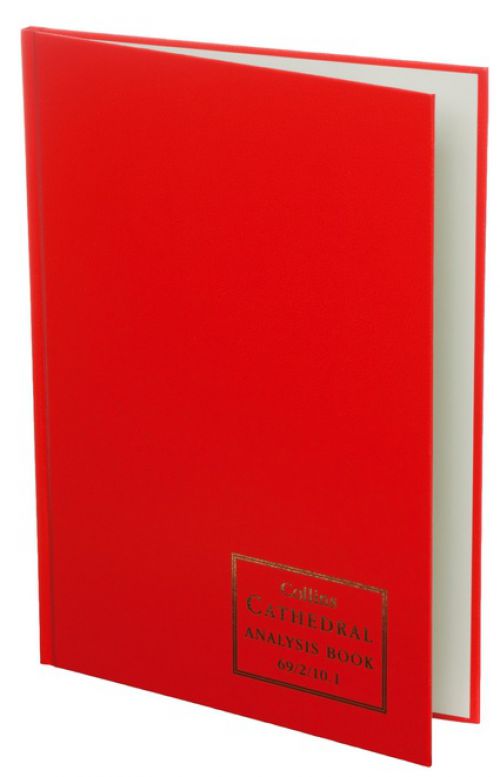 Collins Cathedral Petty Cash Book Casebound A4 2 Debit 10 Credit 96 Pages Red 69/2/10.1