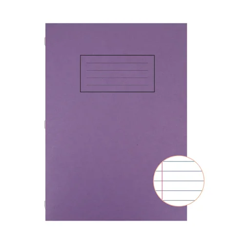 Silvine A4 Exercise Book F/M Purple 80pg Pack 10