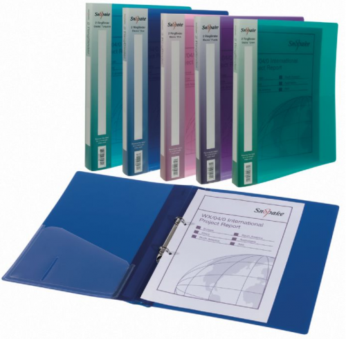 Snopake Superline Ring Binder 2-Ring 25mm A4 Elct PRPL PK10