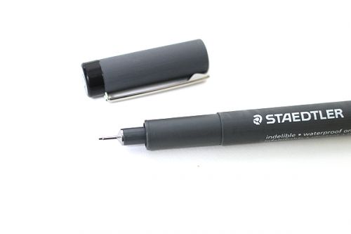 Staedtler Pigment Liner Pen 0.3mm Line Black (Pack 10) - 30803-9