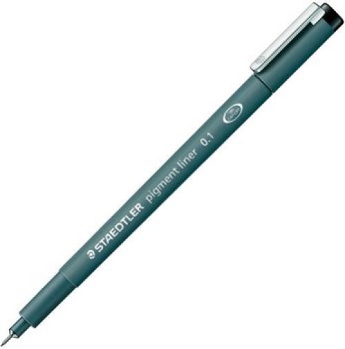 Staedtler Pigment Liner Pen 0.1mm Line Black (Pack 10) - 30801-9 14554SR Buy online at Office 5Star or contact us Tel 01594 810081 for assistance