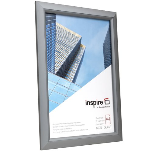 Hampton Frames Promote It Frame A4 Aluminium (Non-glass break-resistant cover) PAPFA4B