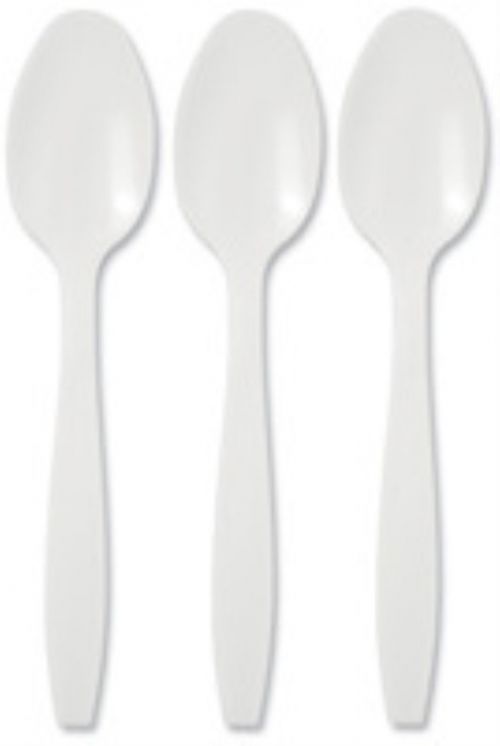 ValueX Plastic Dessert Spoon White (Pack 100) - 512035