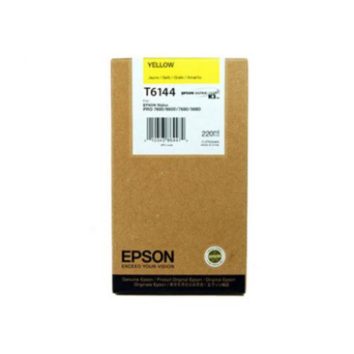 Epson T6144 Yellow Ink Cartridge (220ml) C13T614400