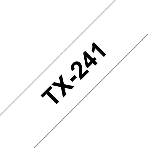Brother TX241 Black on White 18mm x 15m Gloss Tape | 14006J | Brother