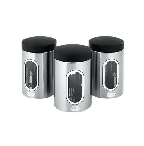 Stainless Steel Kitchen Canister Set of 3
