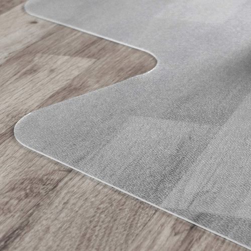 Floortex Floor Protection Mat Cleartex Advantagemat Phalate Free Vinyl For Hard Floors 120 x 90cm with Lip Transparent UFC129225LV
