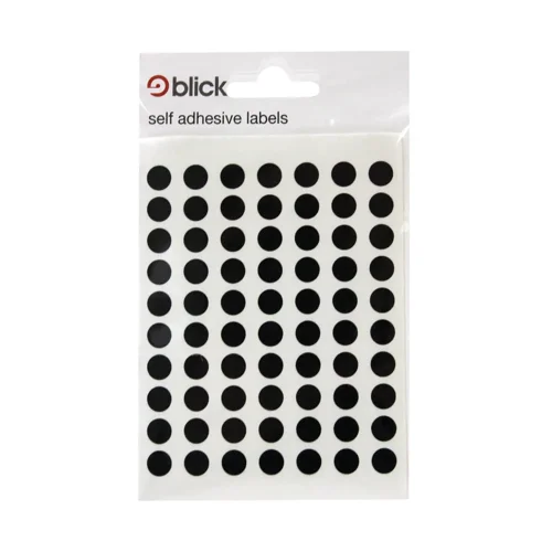 Blick Labels Circles Black 8mm 490 Labels x20 (Pack 9800) - RS001751