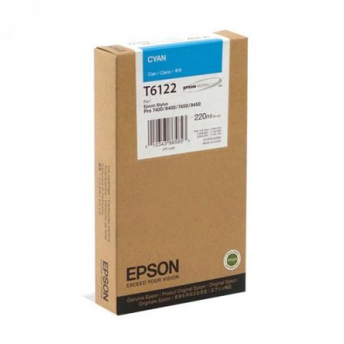 Epson T6122 Cyan Ink Cartridge (220ml) C13T612200