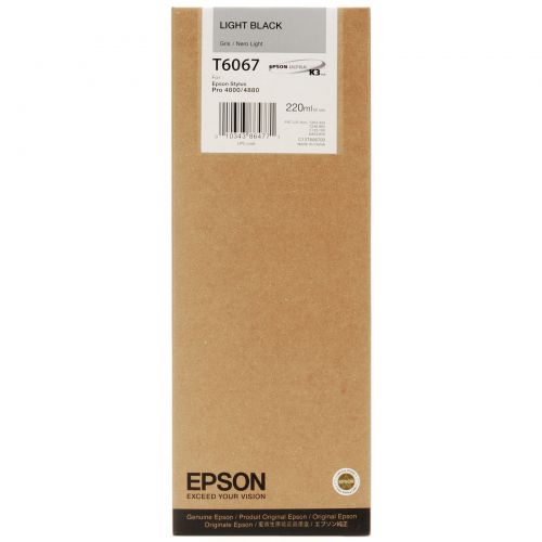 Epson T6067 Light Black Ink Cartridge for Stylus Pro 4800/4880 (220ML) C13T606700