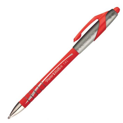 Paper Mate Flexgrip Elite Retractable Large Tip 1.4 RD PK12
