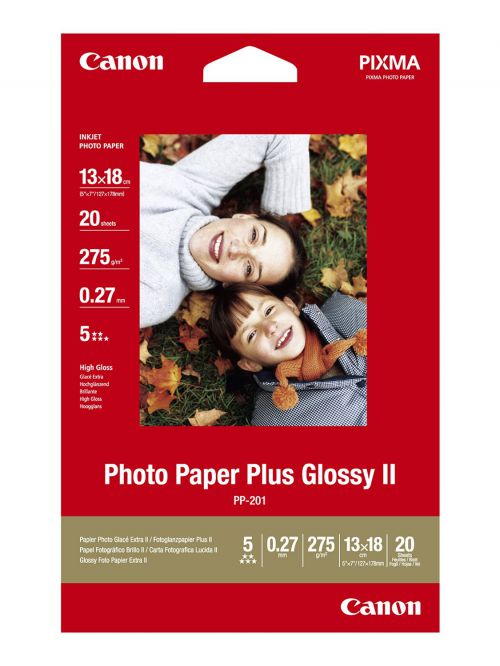 Canon PP-201 Glossy Photo Paper 13 x 18cm 20 Sheets - 2311B018